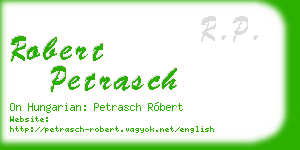 robert petrasch business card